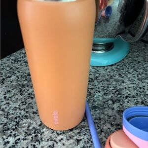 Owala Orange Tumbler with Lid and Straw